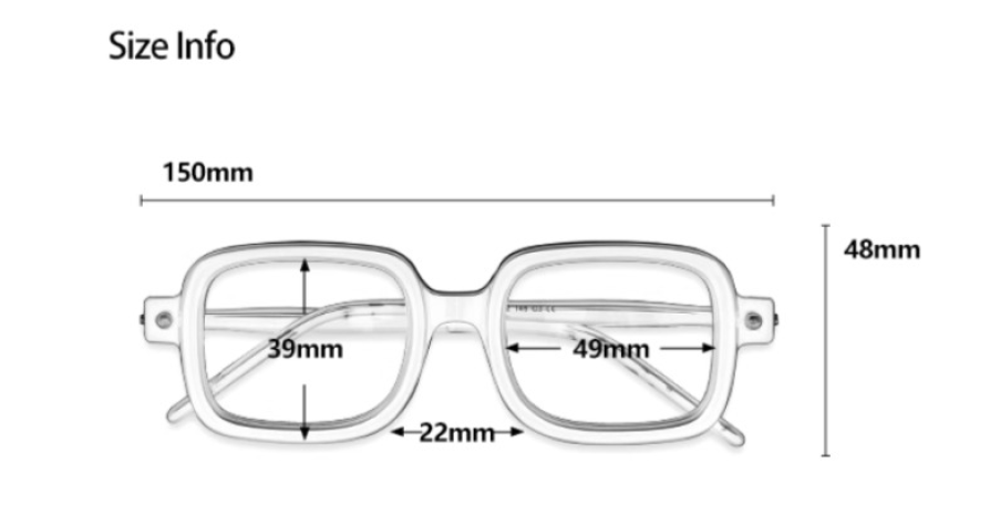 Geometric Square Glasses TBUSG