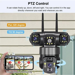 SolarGuard 3-Cam Triple-Lens Solar Camera V380