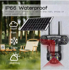 SolarGuard 3-Cam Triple-Lens Solar Camera V380