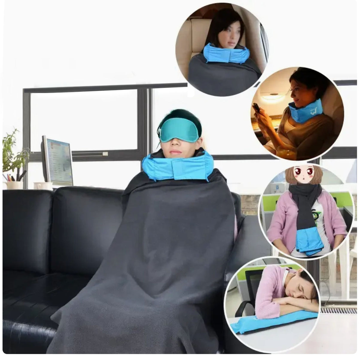 CozyTrip 3-in-1 Travel Blanket Pillow