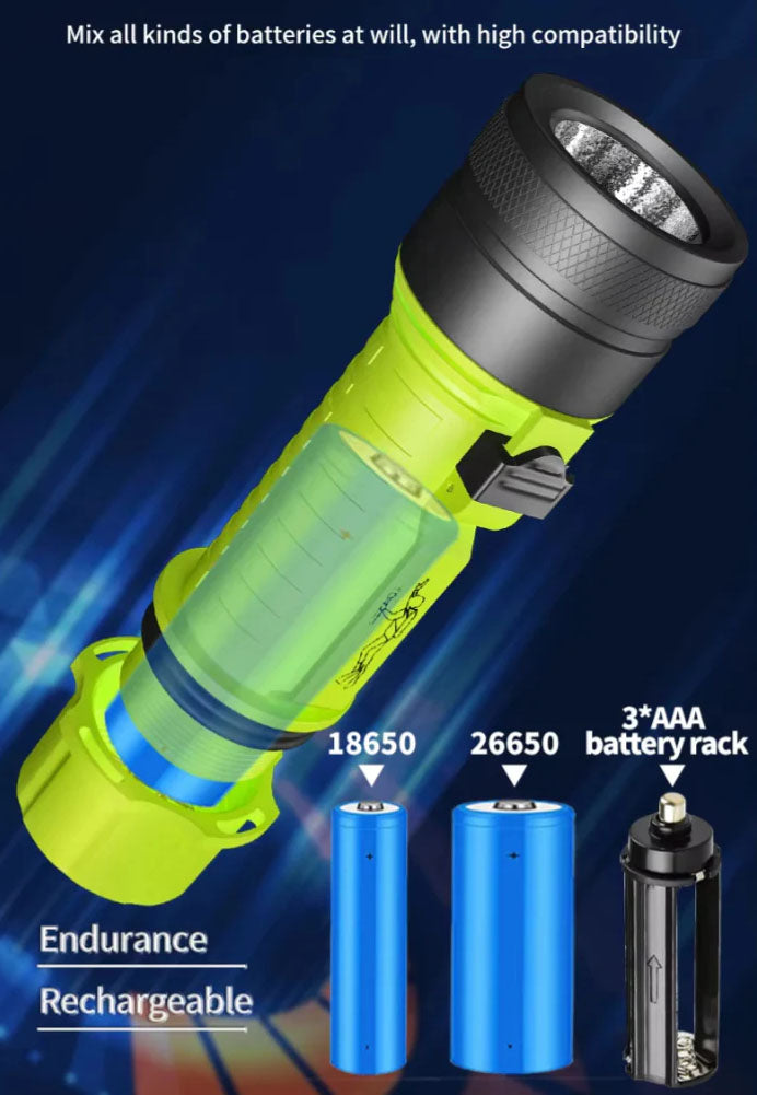 Dive Torch Flash LED Rechargeable