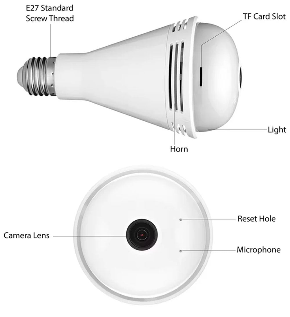 E27 Smart Bulb Speaker Camera