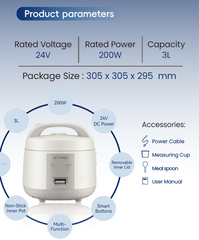 24V DC Solar Rice Cooker