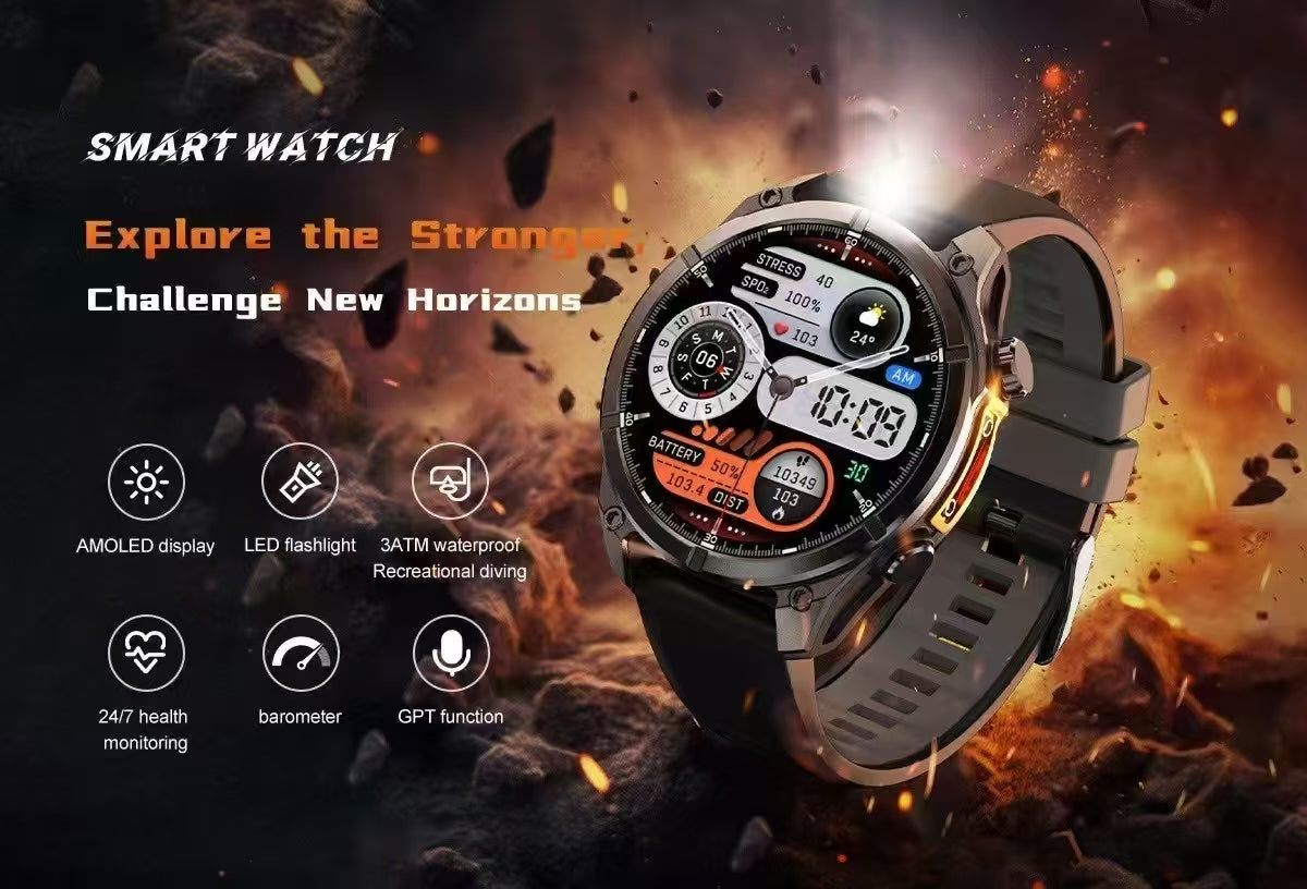 3ATM Waterproof Smartwatch